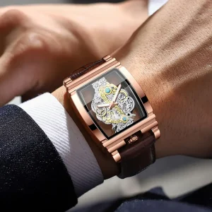 Fashion Gear Bar Hollowed Out Watch Tourbillon Men’s Personality Waterproof Luminous Quartz Watches