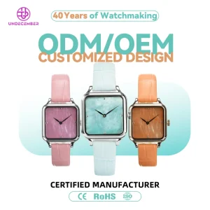 Fashion Ladies Square Wristwatch Manufacturer Luxury Leather Strap Women’s Lightweight Quartz Movement Watch