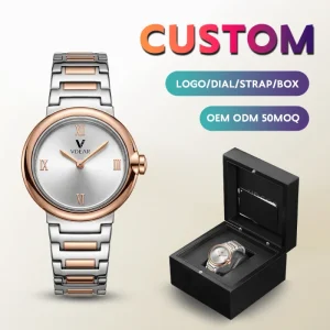 Fashion Luxury Pearl Design Women’s Quartz Watch with Stainless Steel Band Digital Display Water Resistant