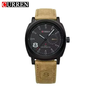 Fashion Men Watch Leather Quartz Men’s Wristwatch Waterproof Luminous Sports Luxury Quartz Watch for Men
