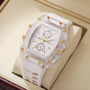 Fashion Men Watches Silicone Strap Quartz Watch for Girls Gift Reloj Mujer Wristwatches Men Watch Student Clock