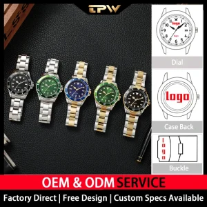 Fashion Men’s Japan Movt Quartz Watch Stainless Steel Back Custom Logo China Watch Manufacturer