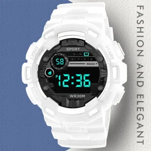 Fashion Men’s Luxury Electronic LED Digital Wrist Watches Chronograph Waterproof Sports Digitales for Mens