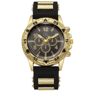 Fashion Men’s Sports Watch From Factory Large Dial Silica Gel Strap Quartz Watch for Men