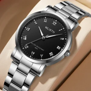 Fashion Men’s Watch Stainless Steel Bracelet Quartz Watches Men Waterproof Belt Wristwatch Relojes Hombre Custom logo