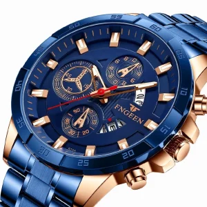 Fashion Mens Watches 5225 Luxury Chronograph Waterproof Quartz Watch Men Date Sports Wristwatches