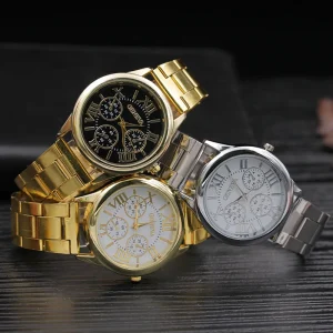 Fashion Mens Watches Luxury Stainless Steel Quartz Wristwatch Men Business Casual Watch