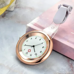 Fashion Multi Color Hanging Quartz Pocket Fob Watch Metal Portable Clip Nurse Watch