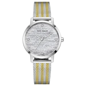 Fashion Quartz Watches for Woman Waterproof with Luminous Mesh Steel Band MF0329L