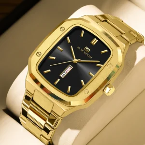 Fashion Rectangle Men’s Watch Business Casual Waterproof Quartz Watch