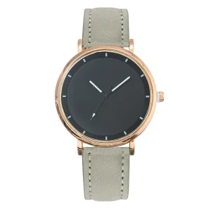 Fashion Round Women’s Watch Casual Leather Strap Quartz Watches Sports Wristwatch for Men Women Students