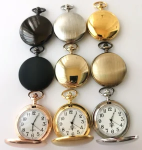 Fashion Smooth 9 Colors Alloy Men Quartz Antique Classic Fob Polished Round Dial Pocket Watches