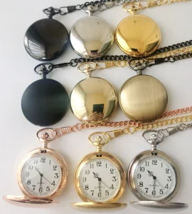 Fashion Smooth 9 Colors Alloy Men Quartz Antique Fob Polished Non Waterproof Pocket Watches