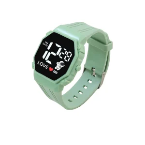 Fashion Sports Digital Wrist Watch LED Electronic Watch Power Reserve Feature Kids