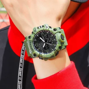 Fashion Sports Watch Men’s LED Digital Watch Waterproof Dual Monitor Watch Relogio Masculino