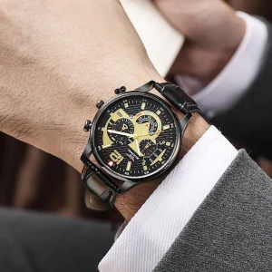 Fashion Sports Watches Luxury Calendar Clock Men Business Casual Quartz Wrist Watch for Men