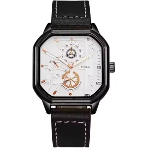 Fashion Square Quartz Watch With Large Dial Sports Mechanical Luminous Men’s Watch