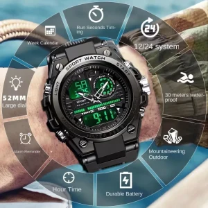 Fashion Style Led Waterproof Digital Mens Watches Led Factory Wristwatch Sports Watch for Men