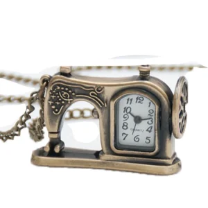 Fashion Style Special Design Sewing Machine Shape Quartz Pocket Watch Custom Retro Watch