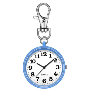 Fashion Unisex Pocket Watch Nurse Watch Classic Round Quartz Analog Alloy Nurse Medical Keychain Pocket Watch