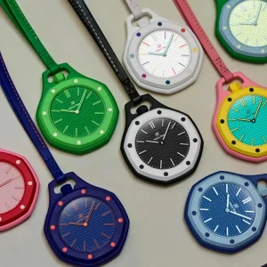Fashion Watch Analog Plastic Case Leather Band Unisex 3D Printing Dial Luminous Polygon Shape