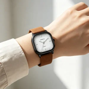 Fashion Watch for Men Simple Style Dial Quartz Watch Sports Leather Strap Wrist Watch Men