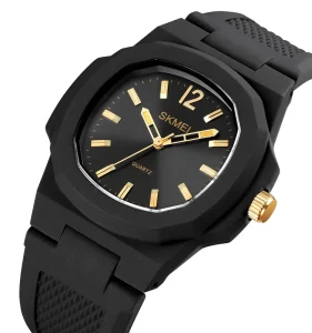 Fashion Watches 1717 Square Men’s Watches Silicone Classic Boy Quartz Clock