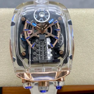 Fashion Watches with Crystal Cases Power Reserve Indicator Mechanical Movement for Sports Men’s Watches