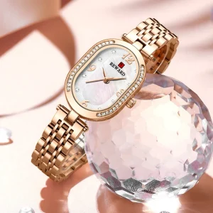 Fashion Woman Quartz Watch Luxury Crystal Diamond Steel Waterproof High Quality Wrist Watches for Women