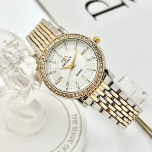 Fashion Women’s Quartz Watches Round Dial with Diamond Student Ladies Wristwatches Alloy Strap Female Bracelet Watch Clock
