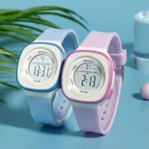 Fashion Wrist Digital Watches for Girls Square Watch Kids Gift Electronic Digital Watch