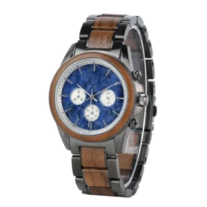 Fashion Wrist Eco friendly Handcrafted Natural Wood Wrist Quartz Watches Unisex