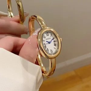 Fashion Wrist Watch for Woman Oval Small Dial Ladies Bracelet Style Quartz Watches Simple Casual Gifts