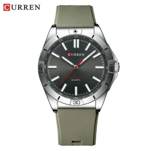 Fashion and Leisure Men’s Quartz Watch Silicone Strap Waterproof Business Men’s Watch