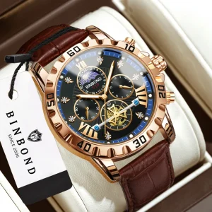 Fashionable Multifunctional Men’s Watch Scratch Resistant Flywheel Wrist Watch Luminous Luxury Stainless Quartz