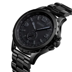 Fashionable Quartz Analog Watch Business Casual Waterproof 30m Stainless Steel Strap Water Resistant for Man