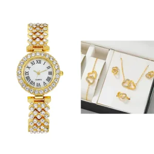 Fashionable Roman Patterned Diamond Inlaid Women’s Watch Quartz Watch Bracelet Women’s Watch Manufacturer in Stock