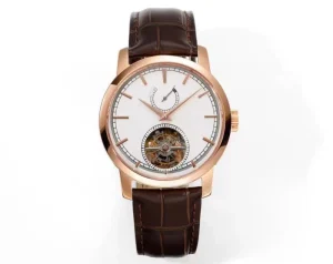 Fashionable Simple and Waterproof Men’s Skeletonized Rose Gold Tourbillon Sapphire Crystal Automatic Mechanical Watch