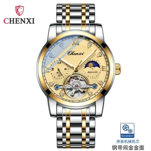 Fashionable Watch Multi Functional Dial Tourbillon Design Mechanical Watch Suitable for Business Wear Men’s Watch