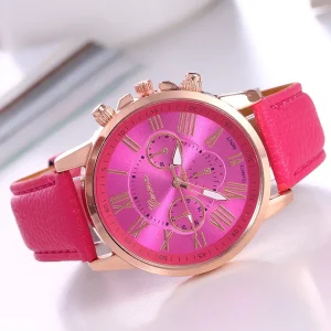 Fashionable Women’s Acrylic Strap Quartz Watch Rose Gold Dial 40mm Case International Trade Available Multiple Colors