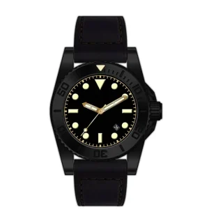 Favourable Price Fashion Design Minimalist Custom Luxury Unisex Watch Stainless Steel Case Leather Strap 5BAR