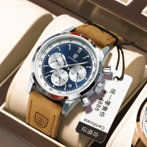 Fenyi Waterproof Luminous Fashion Classic Business Temperament Leather Stainless Steel High Quality Quartz Watch Men