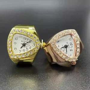 Finger Watch Ring for Women and Men Vintage Quartz Clock