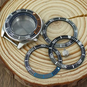 Flat Sapphire Crystal 43.8mm Watch Case 20ATM Stainless Steel for NH35 NH36 NH38 4R36 Movement Diver Watch