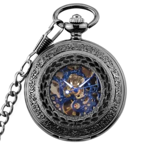 Flower Classic Mechanical Watch Roman Mechanical Pocket Watches