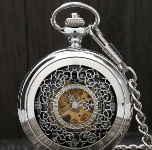Flower Roman Hollow Pocket Watch Manual Mechanical Pocket Watch