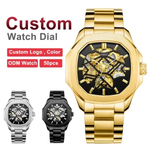 Foksy Oem Odm Watch Manufacturer Self Winding Watches Classic Luxury Automatic Skeleton Watch Men