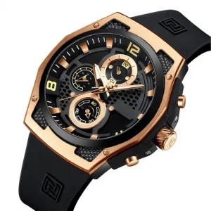 For NF8051T Men’s New Fashion Quartz Watch Waterproof Silicone Strap Business Classic Wrist Watches Date 22mm 44mm