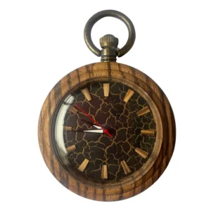 Foreign Trade Creative Antique Style Solid Wood Quartz Movement Pocket Watch