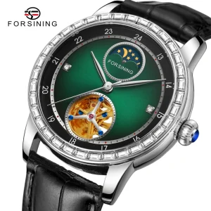Forsining Relojes Montre New Design Men Moonphase Automatic Mechanical Watch Custom Logo